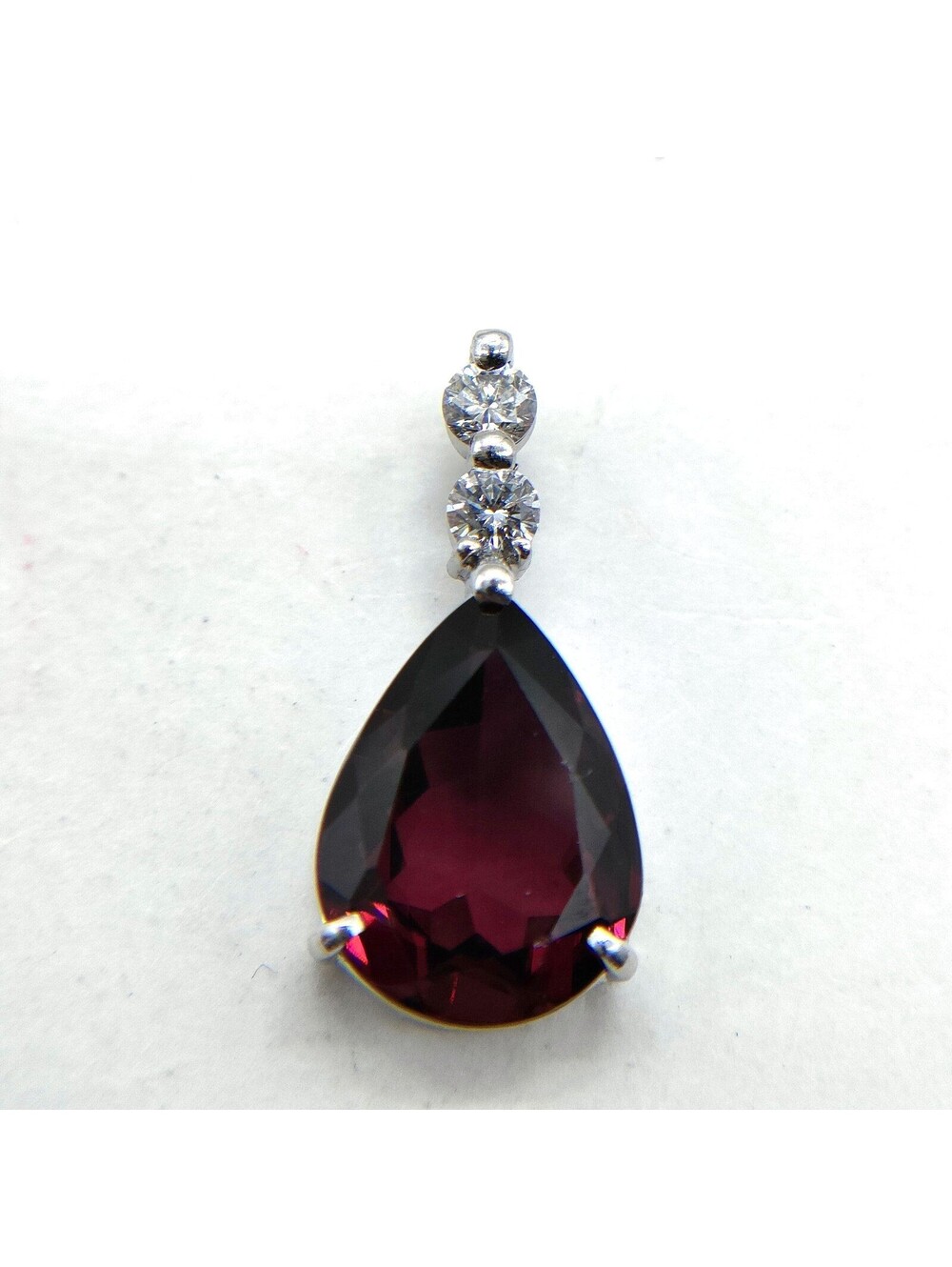 Jewelry Pendant Head Garnet 3.16ct Platinum 1071786